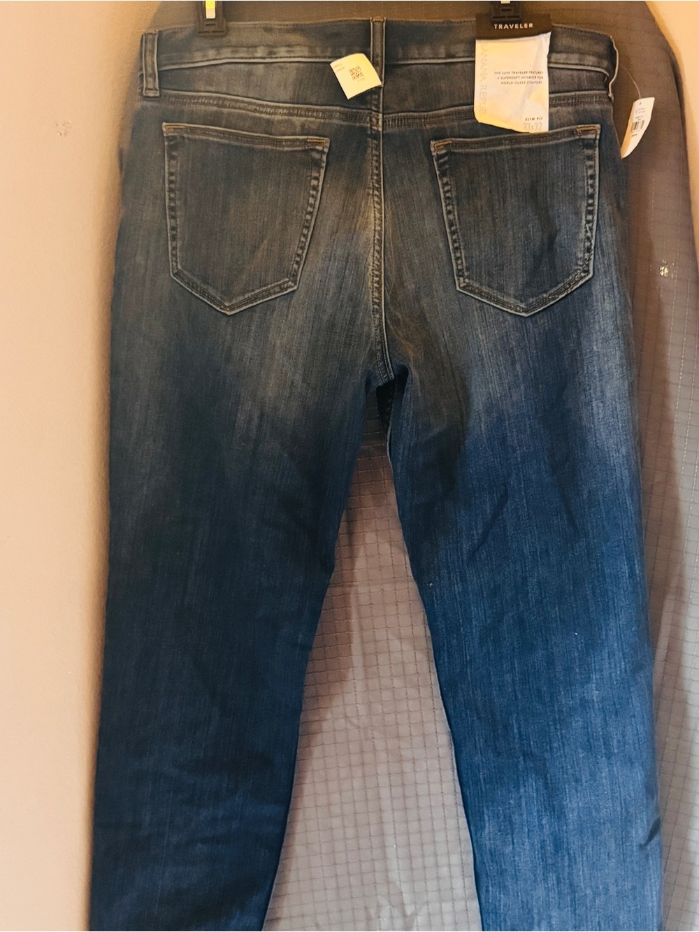 Banana Republic Men's Slim Straight Jeans - Indigo Blue Fade